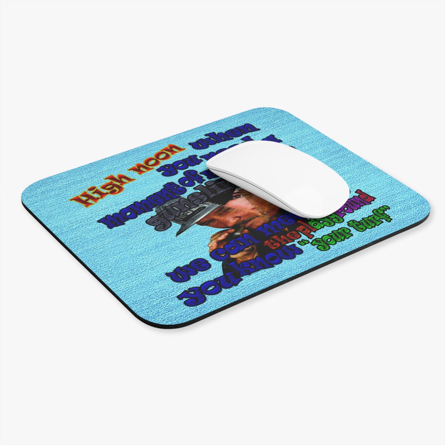 high noon - Mouse Pad (Rectangle) (faded blue)