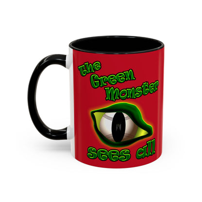 green monster - Accent Mug (dark red)