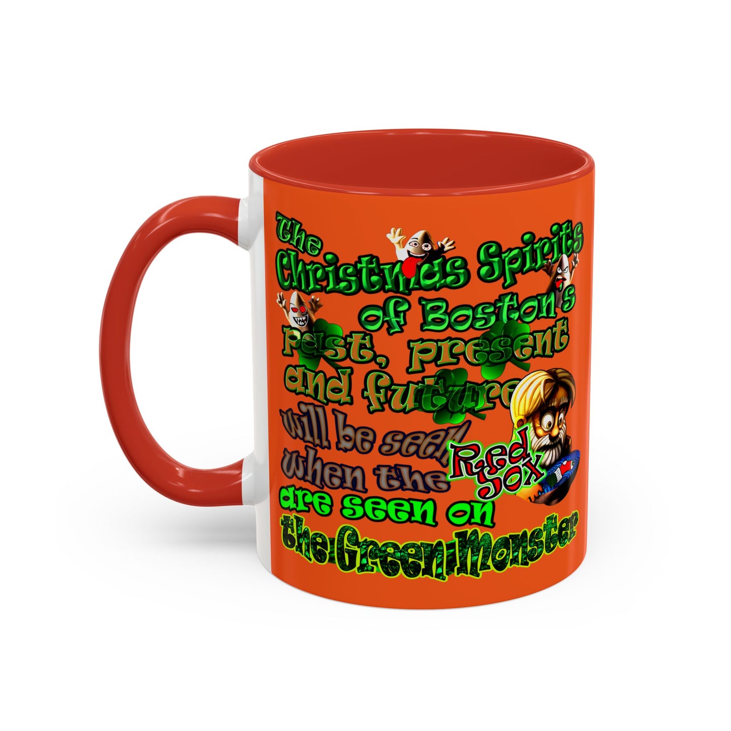 christmas spirits of boston - Accent Mug (orange)