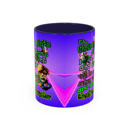 christmas spirits of boston - Accent Mug (purple-pink wave)