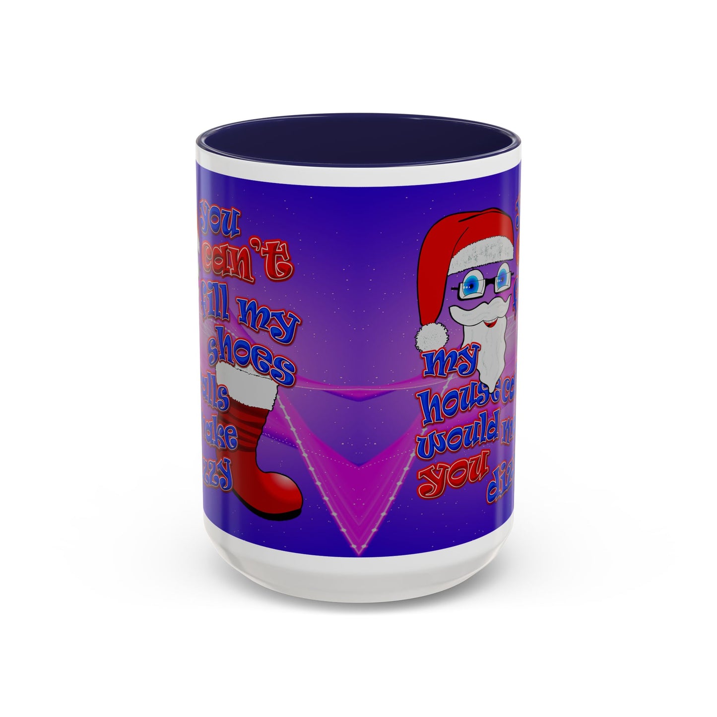 santa's shoes - Accent Mug (purple-pink wave)