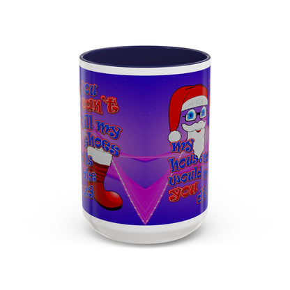 santa's shoes - Accent Mug (purple-pink wave)