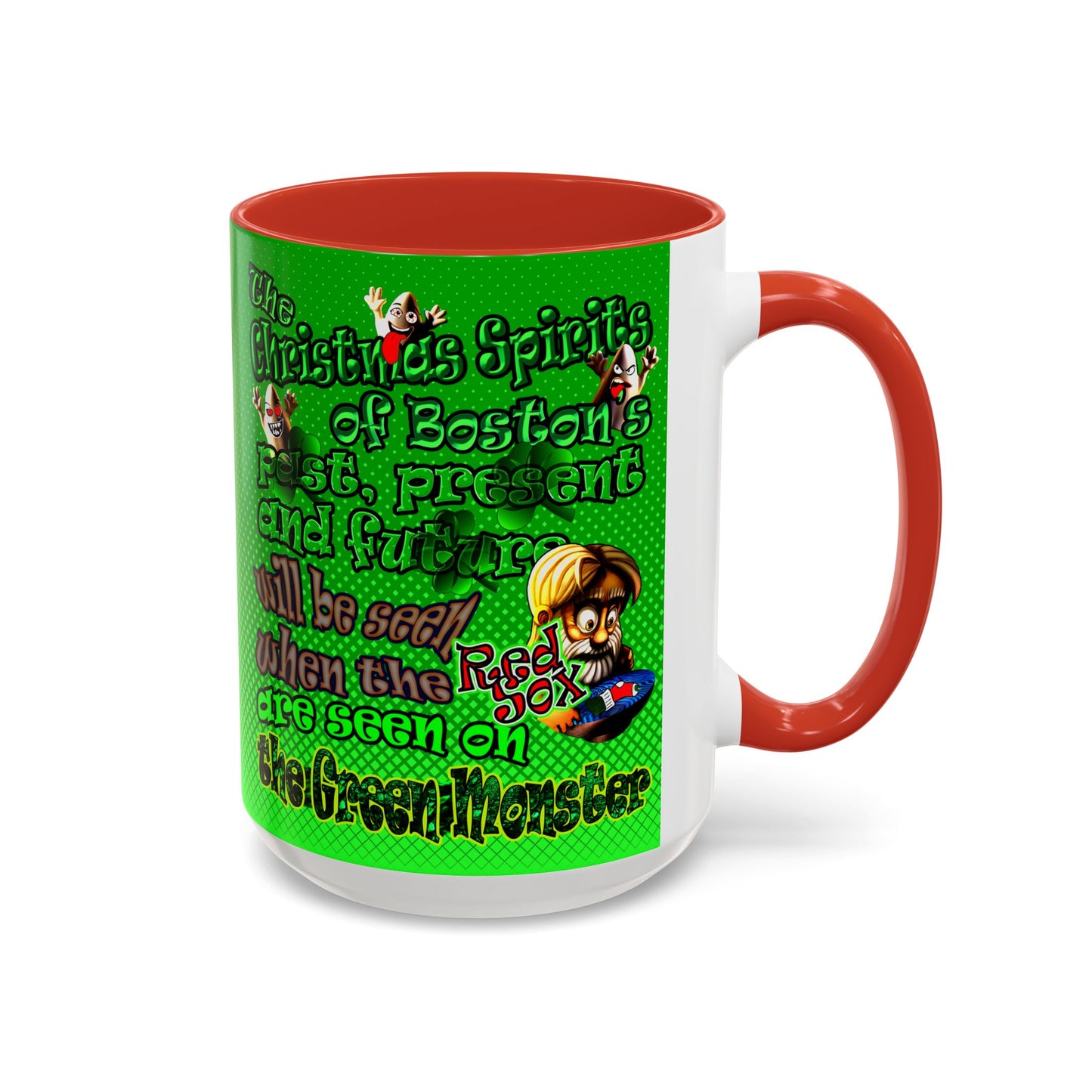 christmas spirits of boston - Accent Mug (logo green)