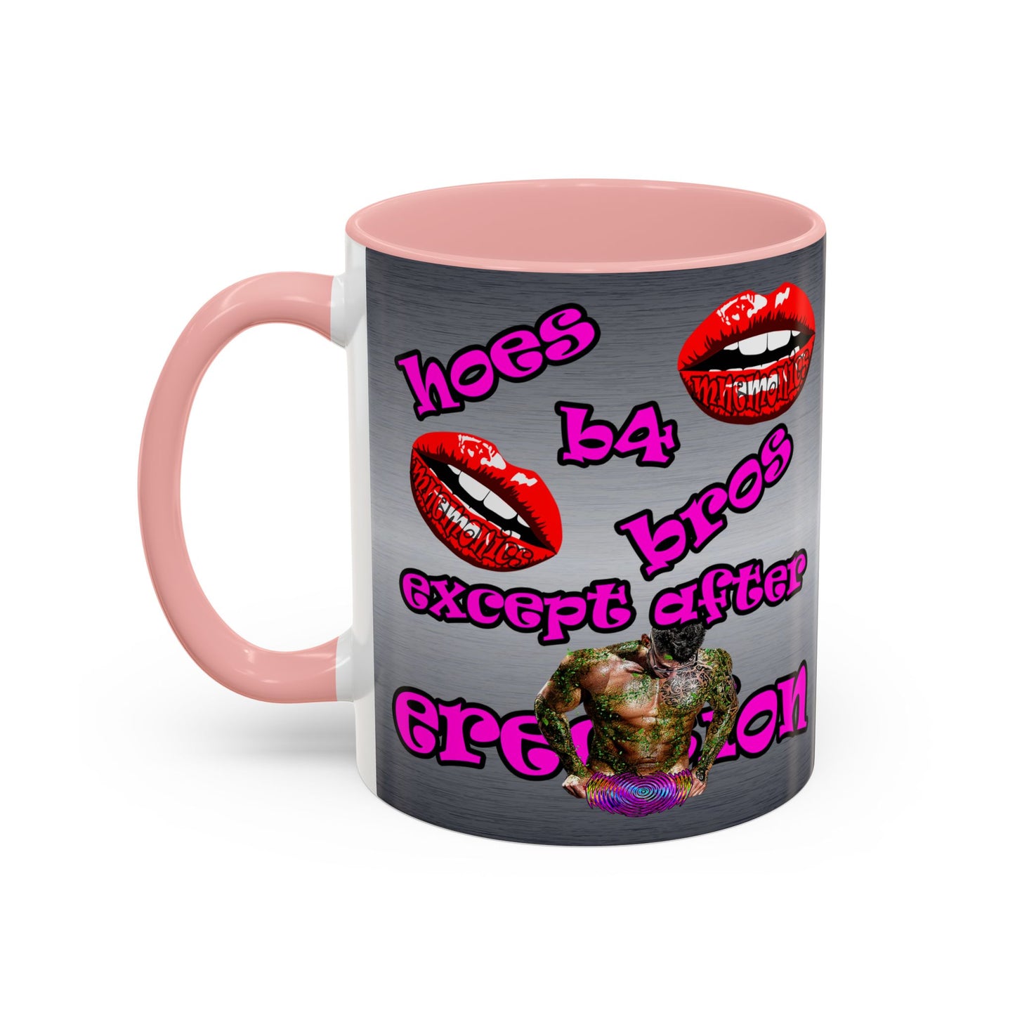 hoes b4 bros - Accent Mug (brushed nickel)