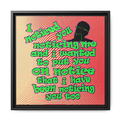 noticed you noticing - framed canvas art (yellow-orange wave)