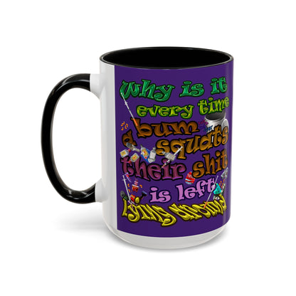 the bum's shit - Accent Mug (purple)