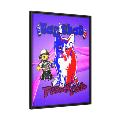 tag that - framed canvas art (purple-pink wave)