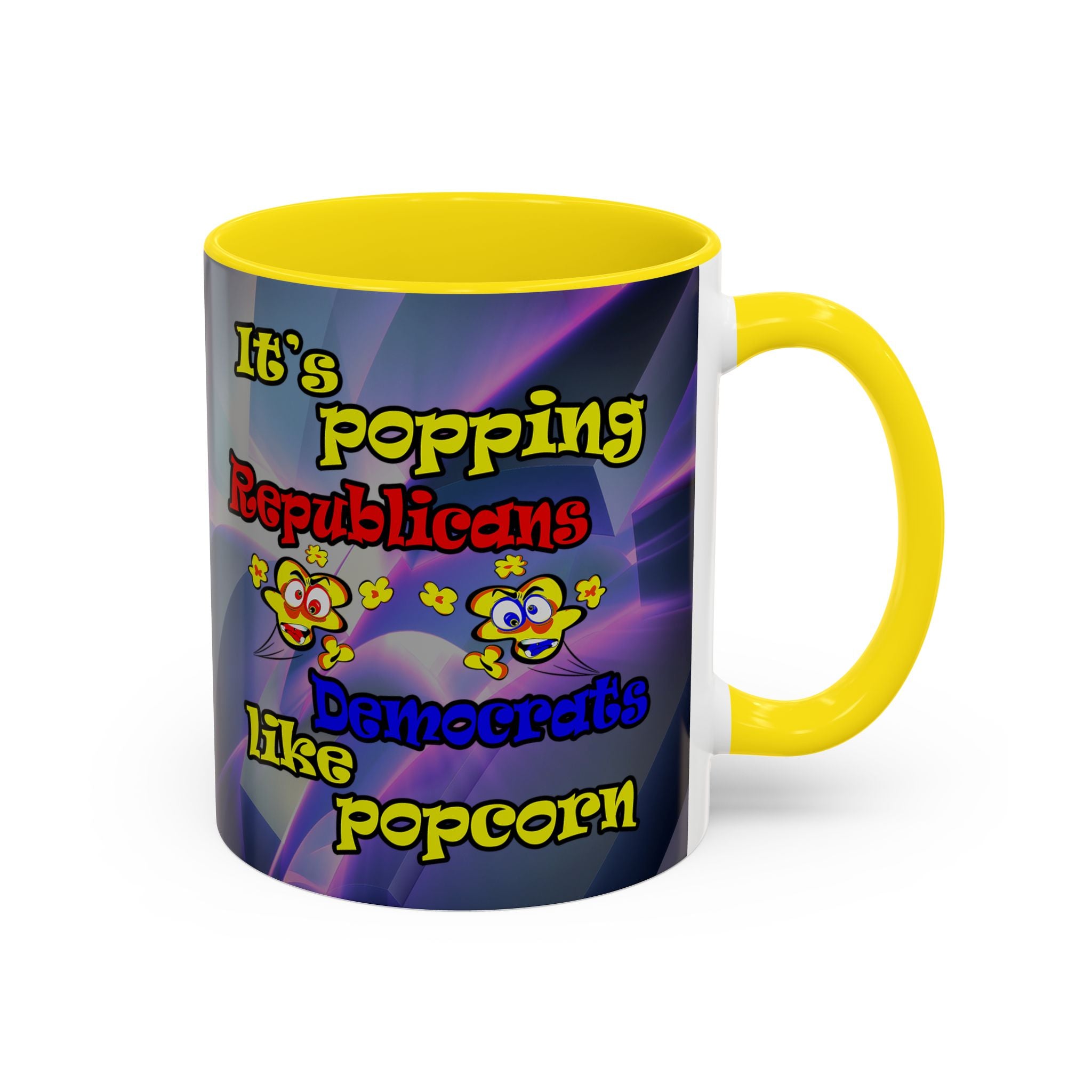 popping like popcorn - Accent Mug (grey-pink wave)