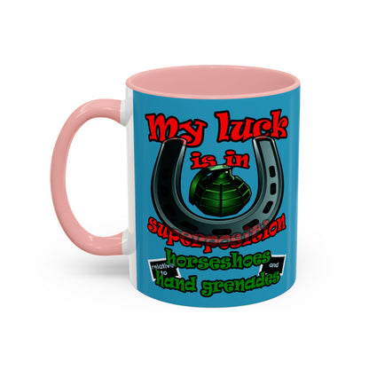 my luck - Accent Mug (turquoise)