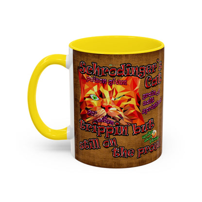 schrodinger's cat - Accent Mug (brown papyrus)