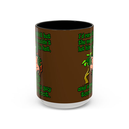 turtle race - Accent Mug (brown)