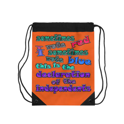 declaration of the independents - Drawstring Bag (orange)