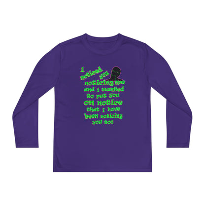 noticed you noticing - Youth Long Sleeve Competitor Tee