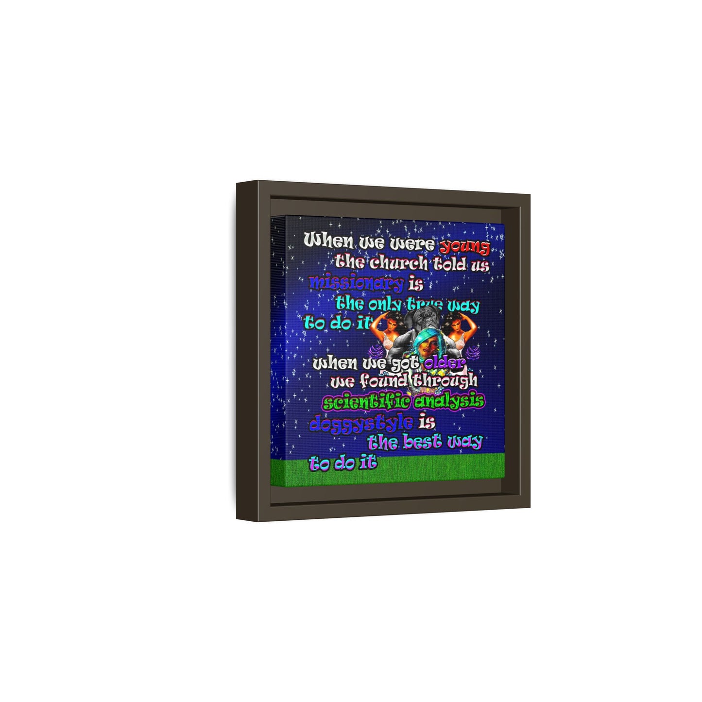 doggystyle - framed canvas art ('snoops' background)