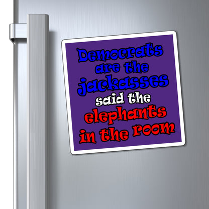 donkeys and elephants - Magnets - (purple)