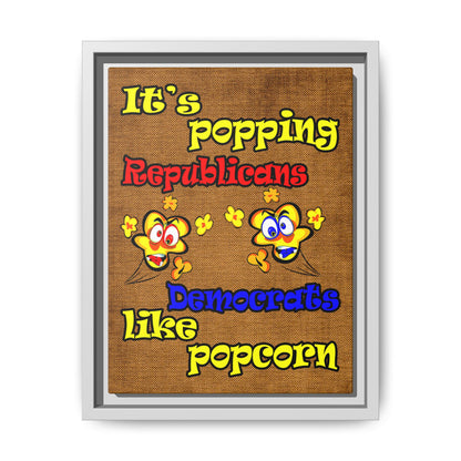 popping like popcorn - framed canvas art (brown papyrus)