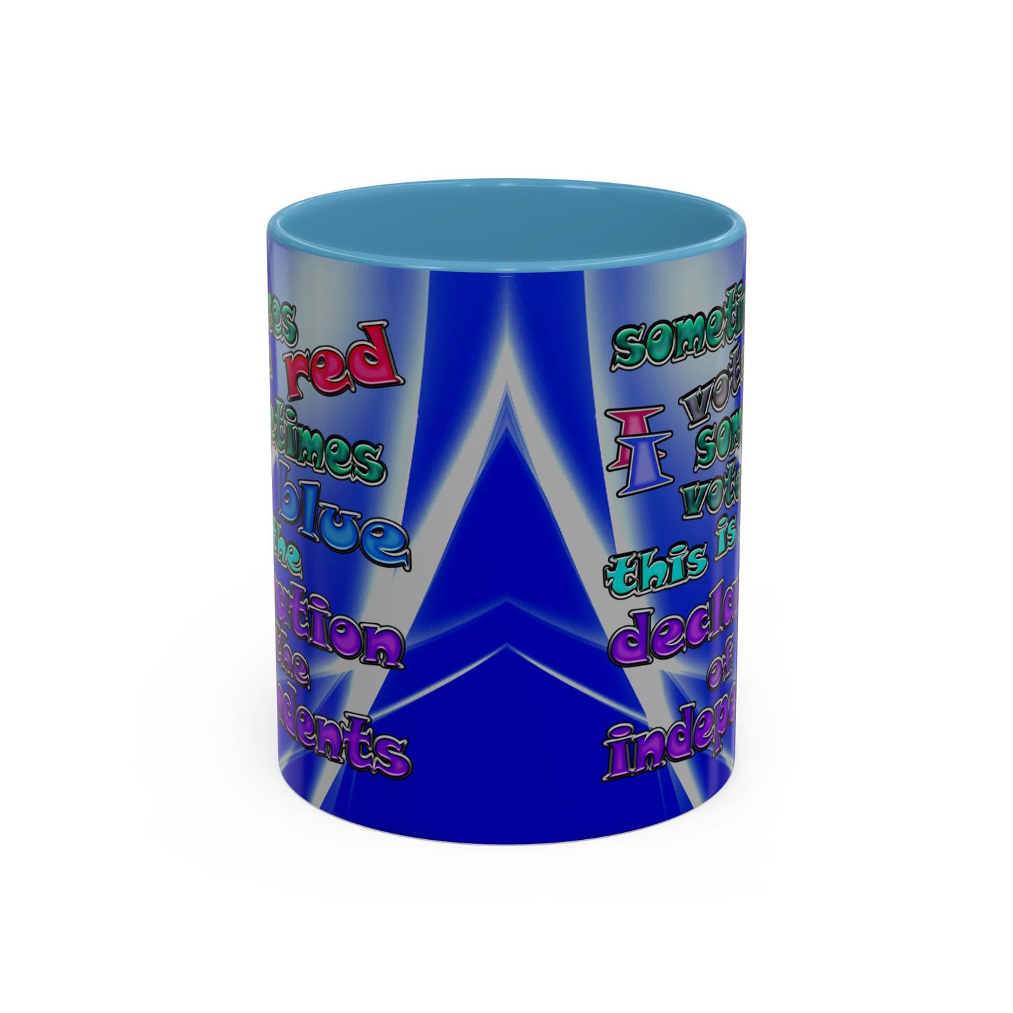 declaration of the independents - Accent Mug (blue-white wave)