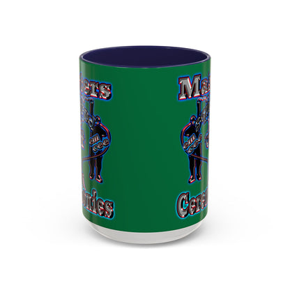 em cee squared - Accent Mug (dark green)