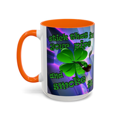 celtics logo - Accent Mug (grey-pink wave)