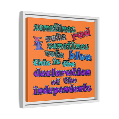 declaration of the independents - framed canvas art (crusta)