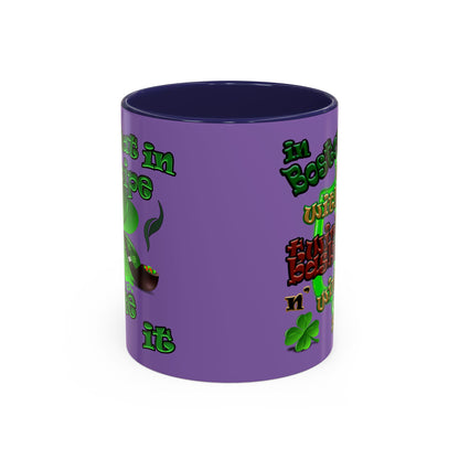celtics logo - Accent Mug (light purple)