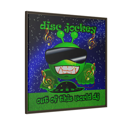 disc jockey - framed canvas art ('snoops' background)