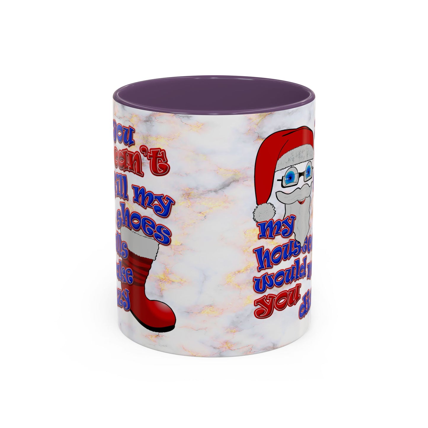 santa's shoes - Accent Mug (white marble)