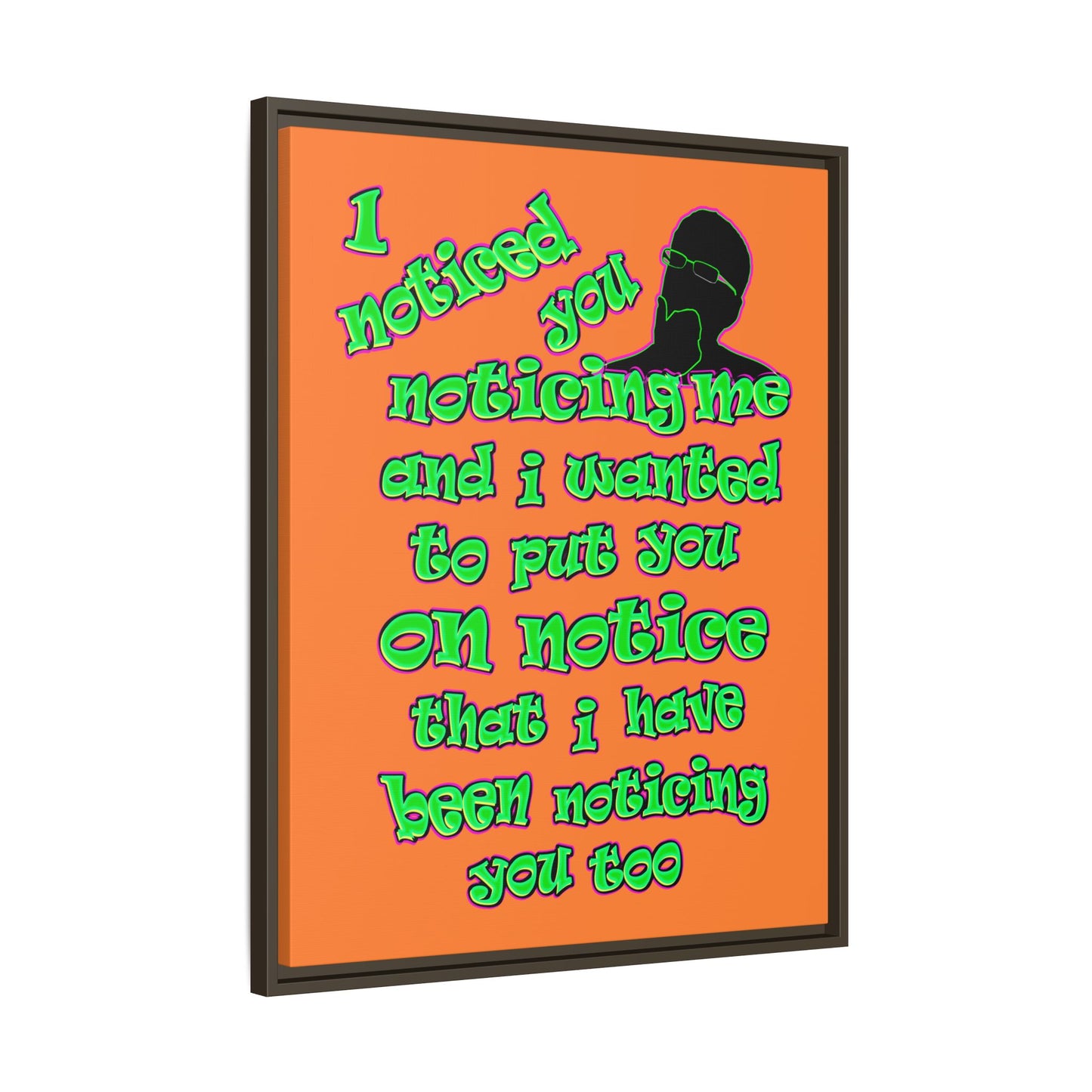 noticed you noticing - framed canvas art (crusta)
