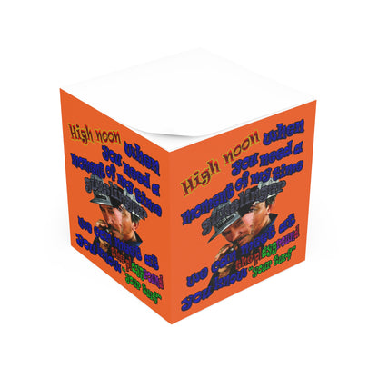 high noon - note cube (orange)