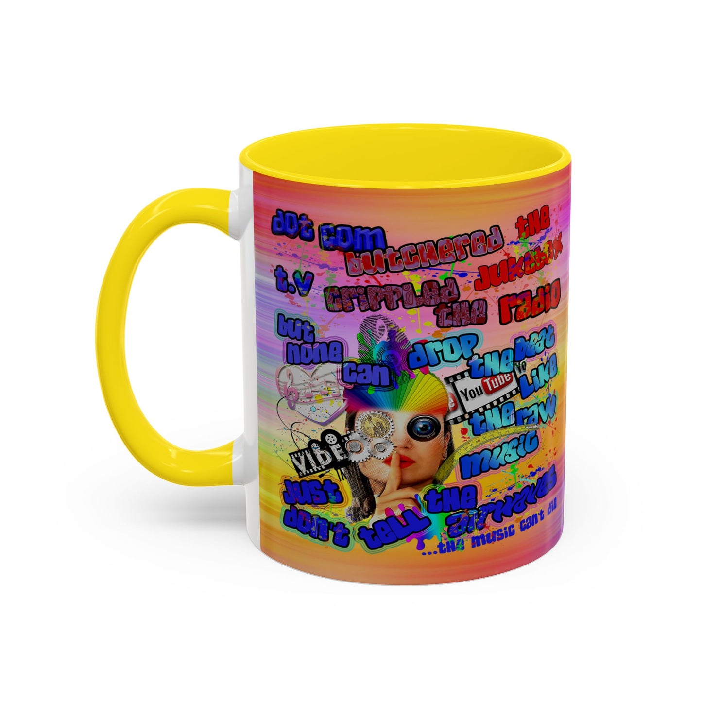 drop the beat - Accent Mug (color blur)