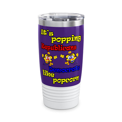 popping like popcorn - Ringneck Tumbler, 20oz (purple)