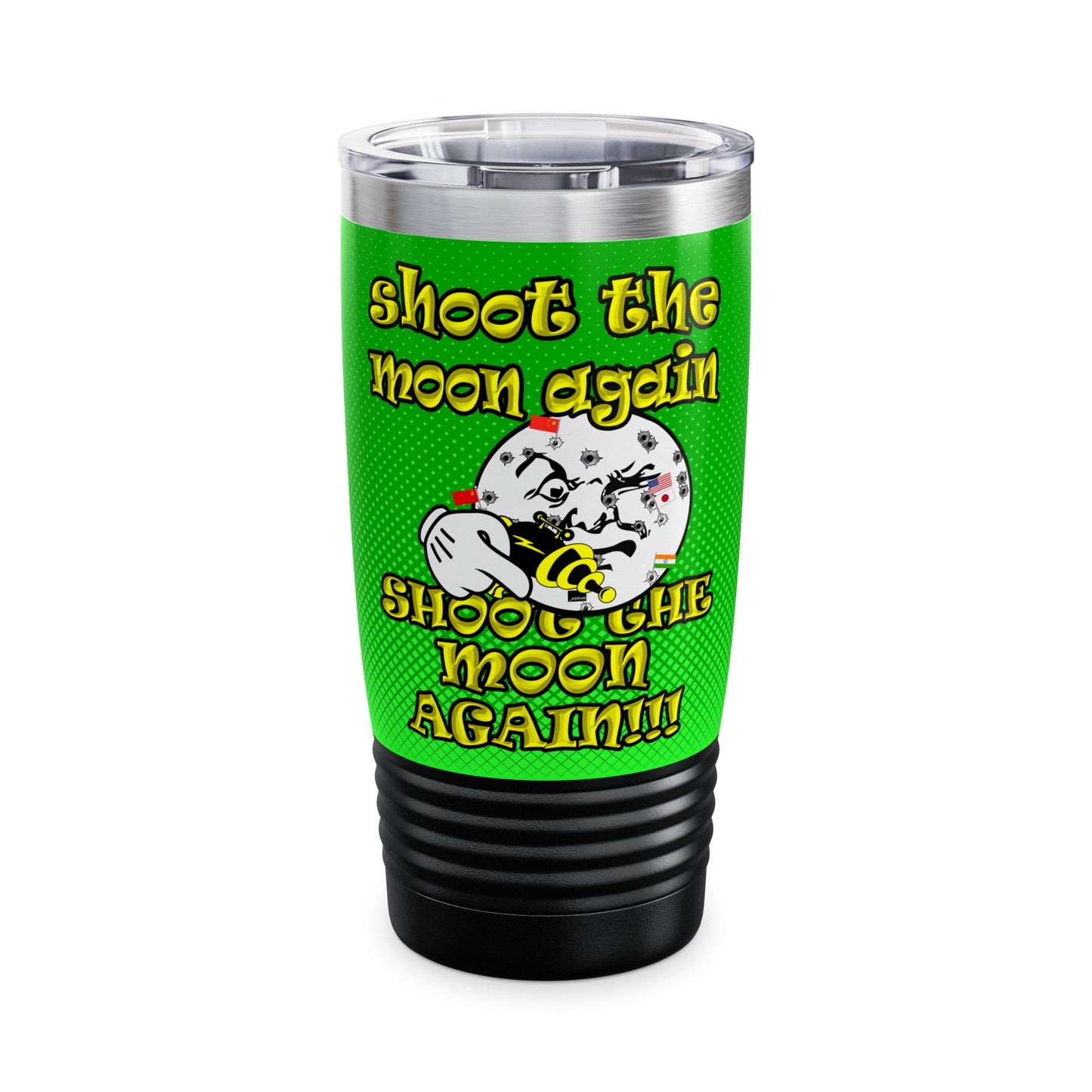 shoot the moon again - Ringneck Tumbler, 20oz (logo green)