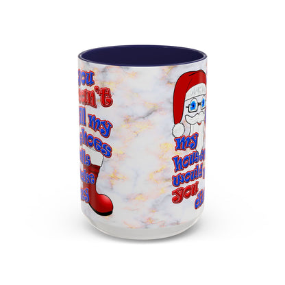 santa's shoes - Accent Mug (white marble)
