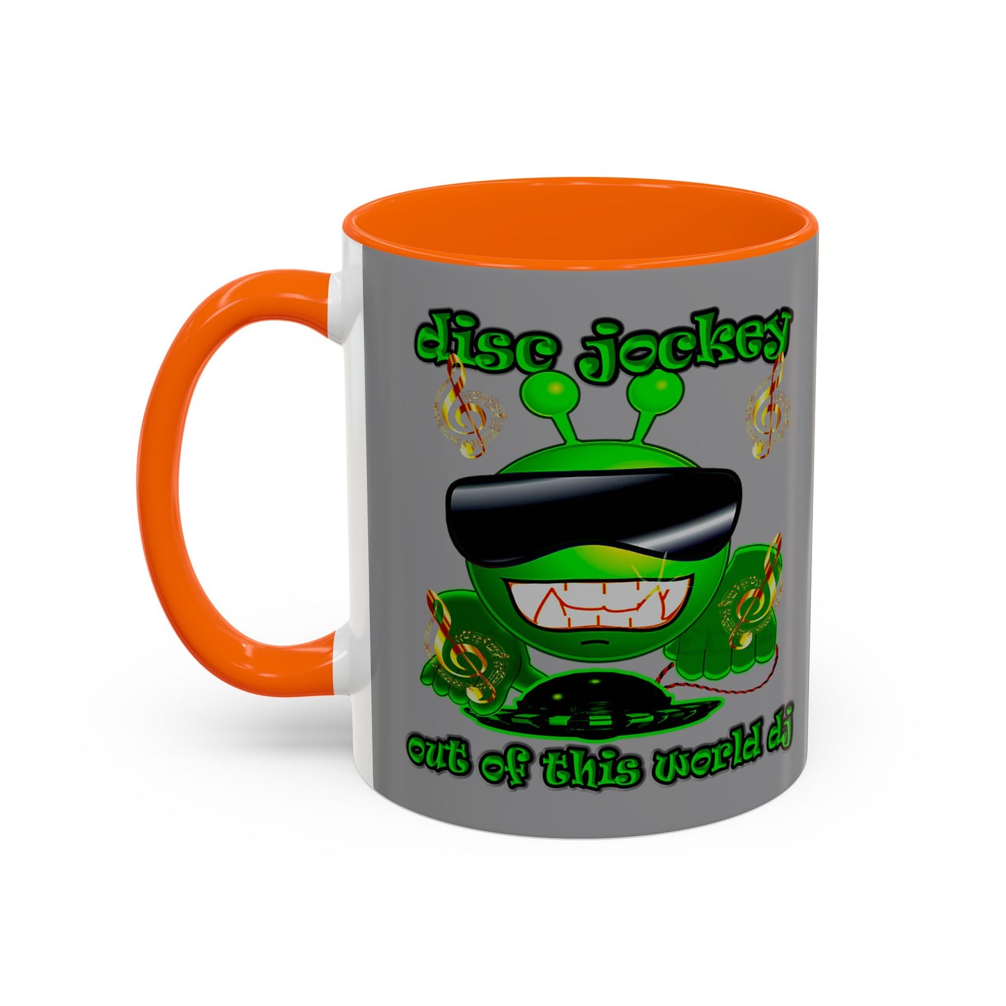 disc jockey - Accent Mug (grey)