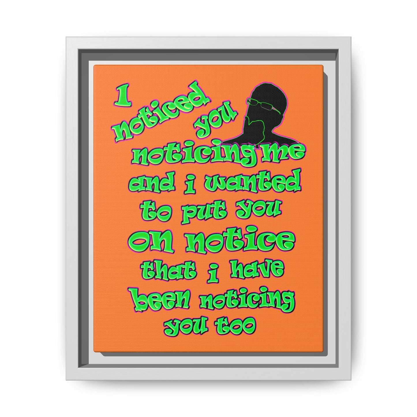 noticed you noticing - framed canvas art (crusta)