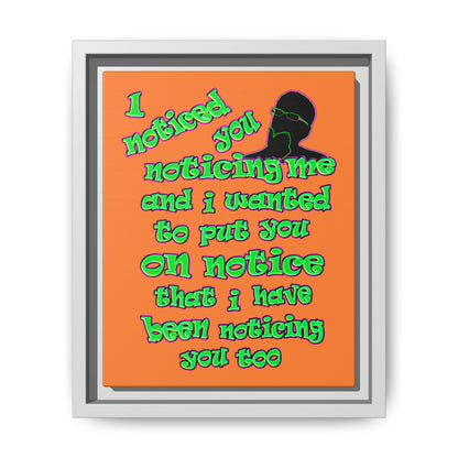 noticed you noticing - framed canvas art (crusta)