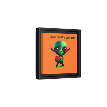 I don't care that your grey - framed canvas art (crusta)