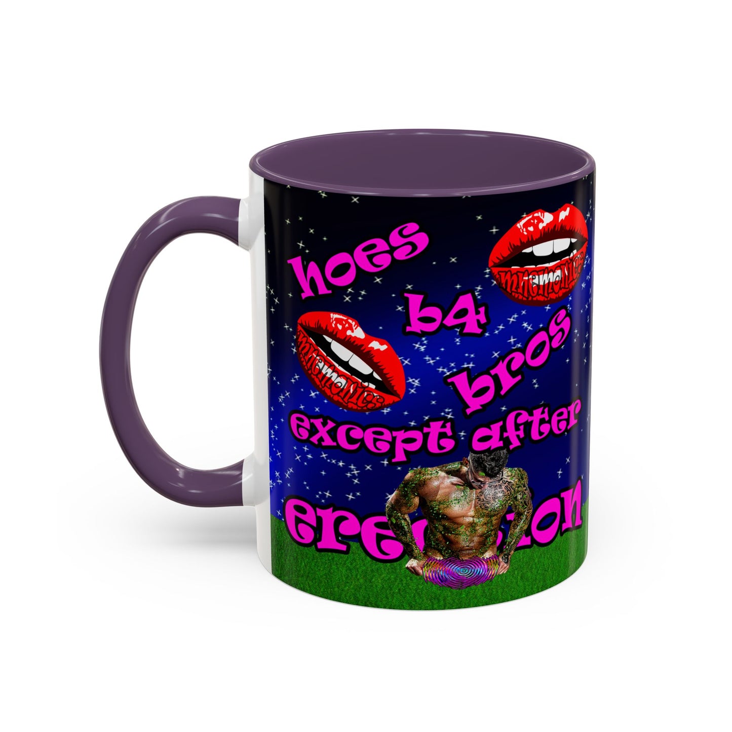 hoes b4 bros - Accent Mug ('snoops' background)