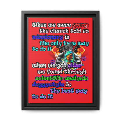 doggystyle - framed canvas art (red)