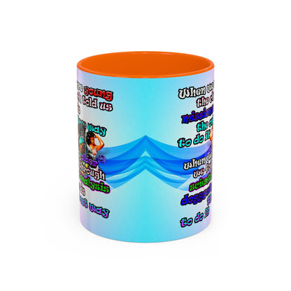 doggystyle - Accent Mug (light blue-pink wave)