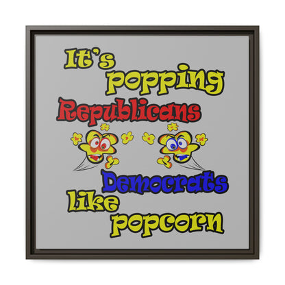 popping like popcorn - framed canvas art (light grey)