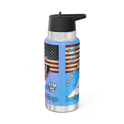 shoot for the stars - Gator Tumbler, 32oz (light blue-purple wave)