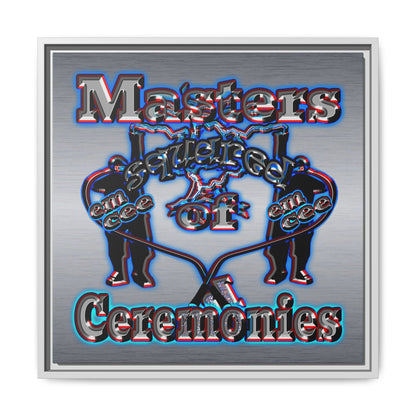 em cee squared - framed canvas art (brushed nickel)