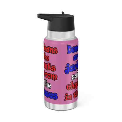 donkeys and elephants - Gator Tumbler, 32oz (light pink)