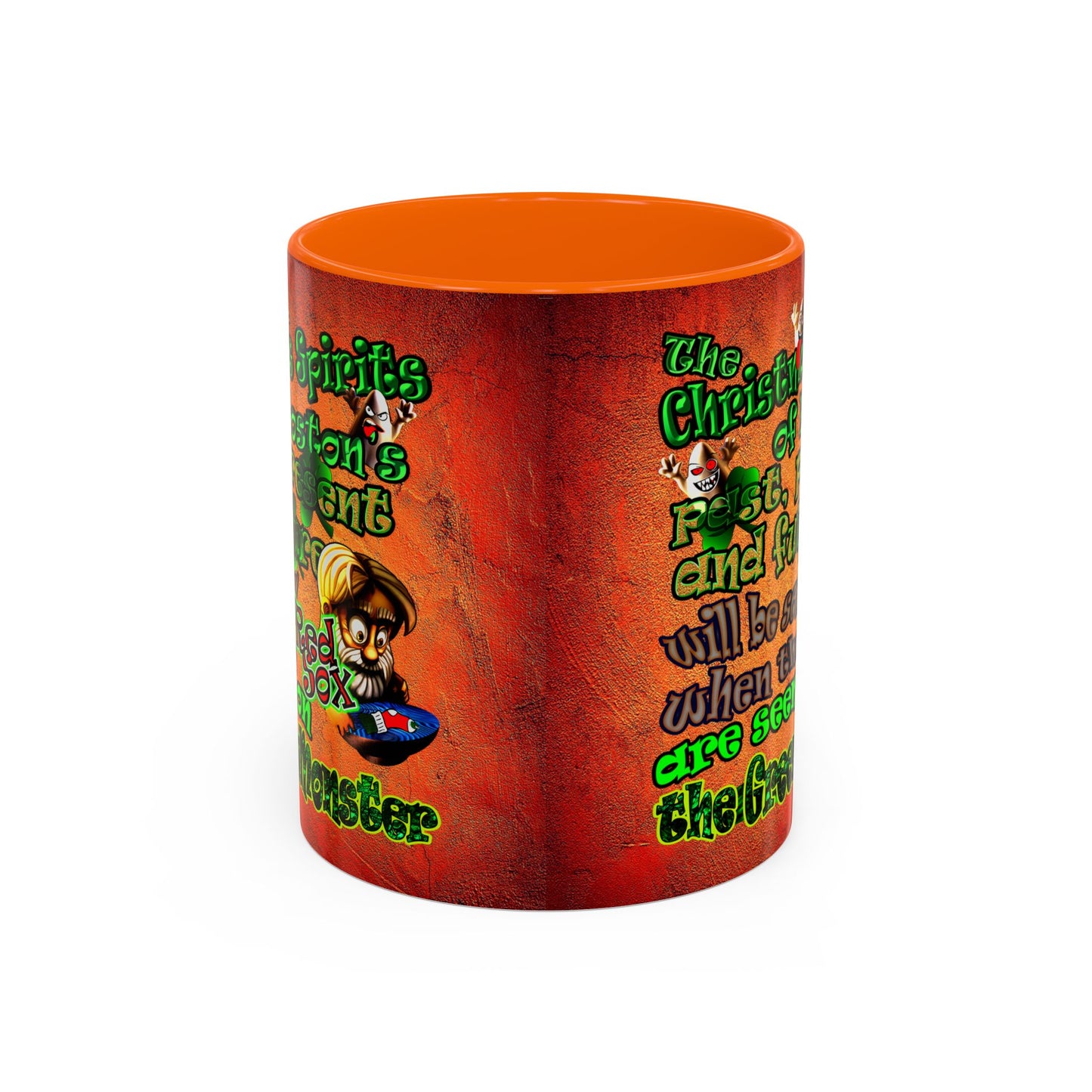 christmas spirits of boston - Accent Mug (burnt orange)