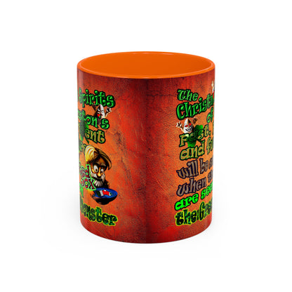 christmas spirits of boston - Accent Mug (burnt orange)