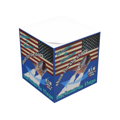 shoot for the stars - note cube (dark blue)