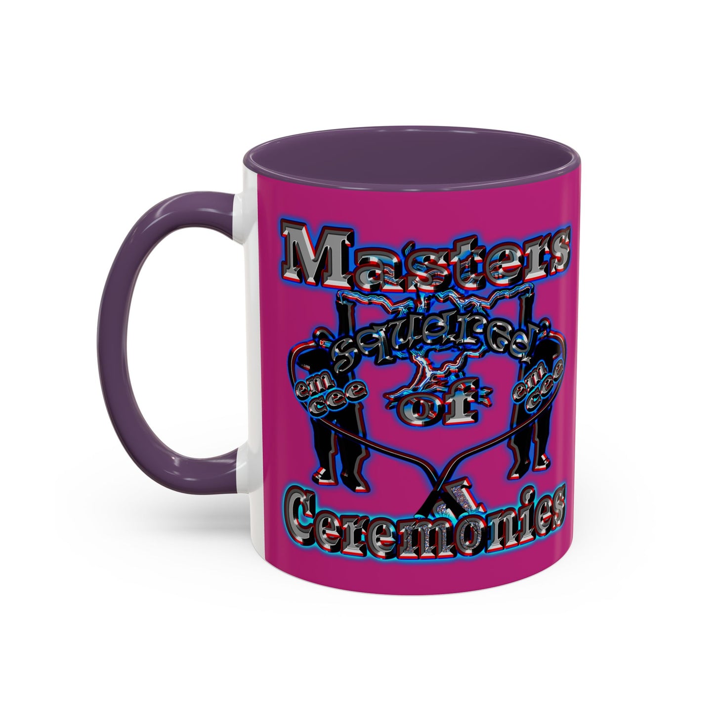 em cee squared - Accent Mug (pink)
