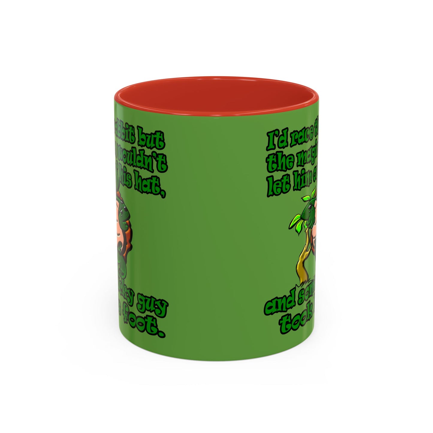 turtle race - Accent Mug (green)