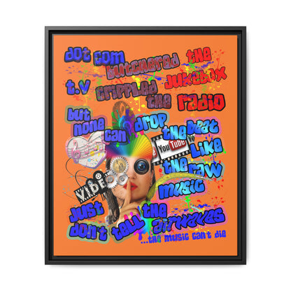 drop the beat - framed canvas art (crusta)